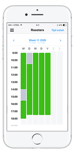 Werkroosters in de mobiele app goed ontvangen